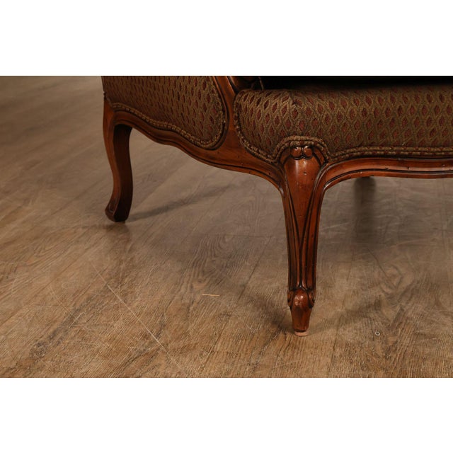 Ethan Allen French Louis XV Style 'Versailles' Armchair and Ottoman For Sale - Image 10 of 18