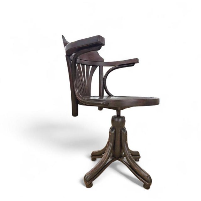 Art Nouveau Style Bentwood Swivel Desk Chair For Sale - Image 13 of 14