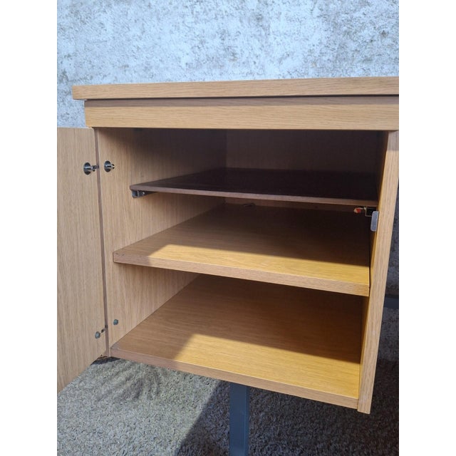 Vintage Ministers Desk with Double Drawers, 1960s For Sale - Image 4 of 12