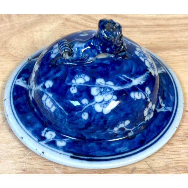 Chinese Blue & White 'Prunus & Birds' Jar/Vase & Cover Earlier Qing Dynasty For Sale - Image 10 of 12