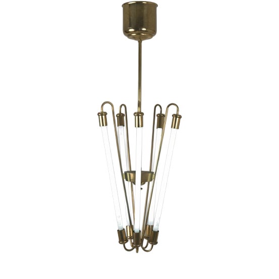 Neon Lamp in Brass, 1950 For Sale