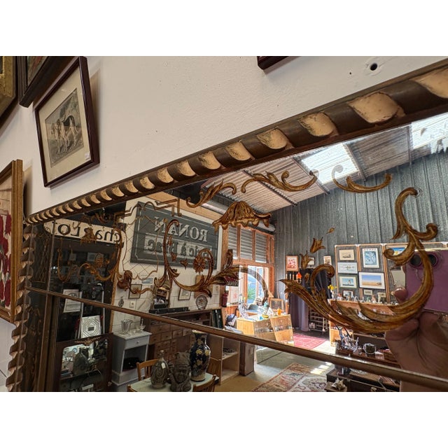 Large Venetian Style Wall Mirror, France, 1955 For Sale - Image 9 of 18