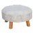 White & Blue Tribal Dhurrie Ottoman Stool For Sale
