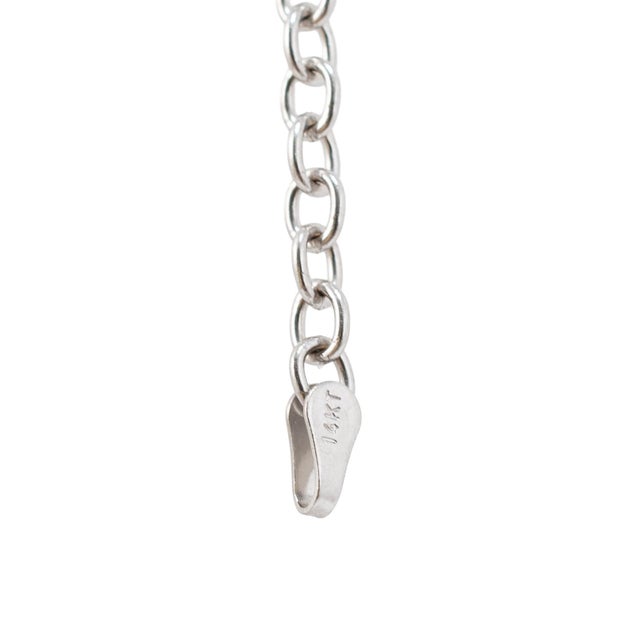 Platinum & 14k White Gold 11.27ctw Lab Grown Diamond Link Tennis Necklace For Sale In Houston - Image 6 of 8