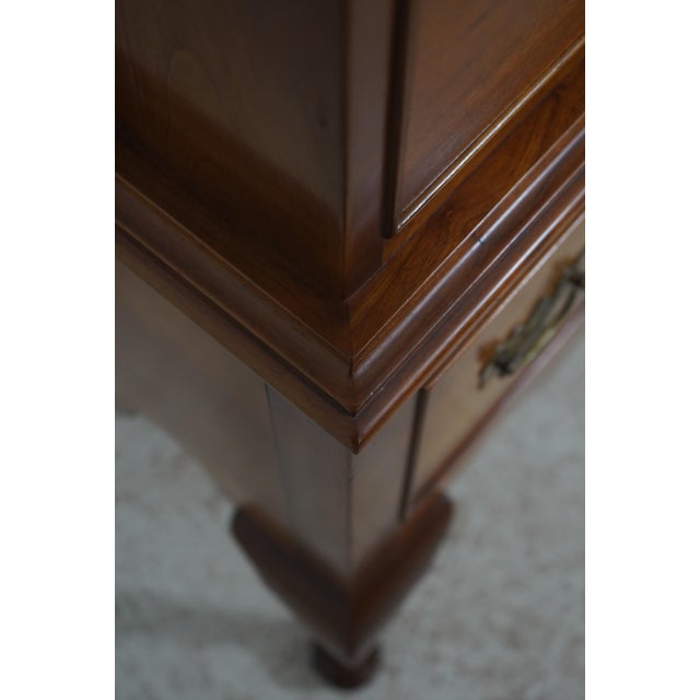 Stickley Queen Anne Cherry Flat Top Highboy For Sale - Image 12 of 18