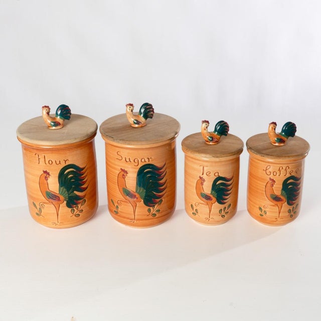 Mid-Century Modern Mid 20th Century Pennsbury Pottery Canister Set For Sale - Image 3 of 13