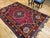 Persian Vintage Persian Qashqai Tribal Area Rug, Hand-Knotted Wool, Vegetable Dye, Geometric Medallions, 6x8, Red & Navy For Sale - Image 3 of 15
