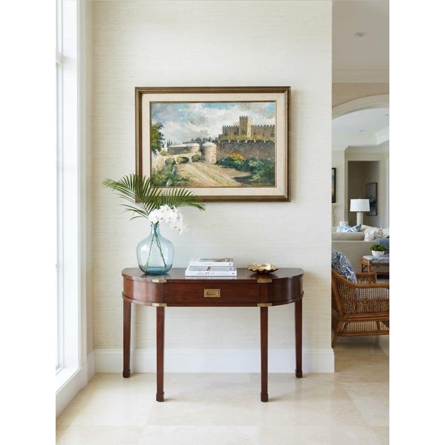 Green 1960s Painting - Oil on Canvas Fortress Landscape by A. Karasylionis For Sale - Image 8 of 12