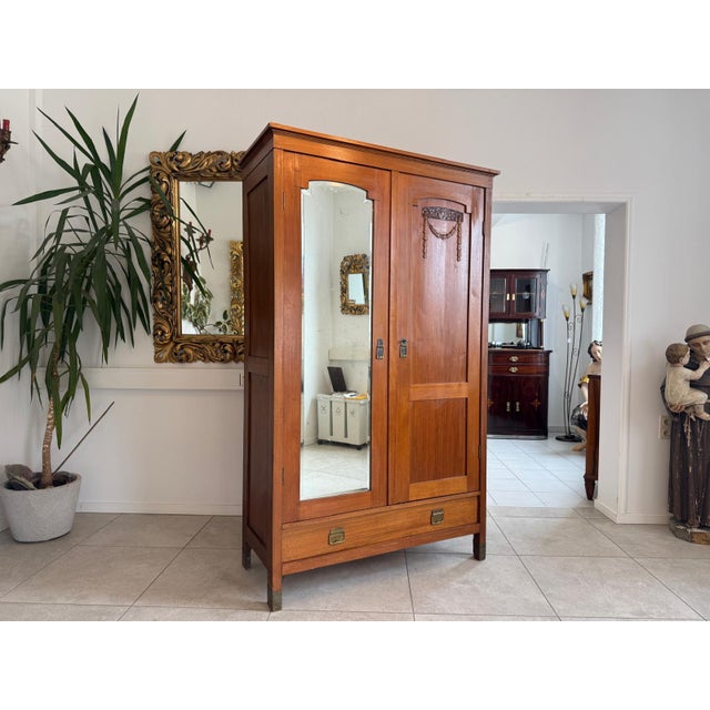 Art Nouveau Wardrobe, 1890s For Sale - Image 6 of 11