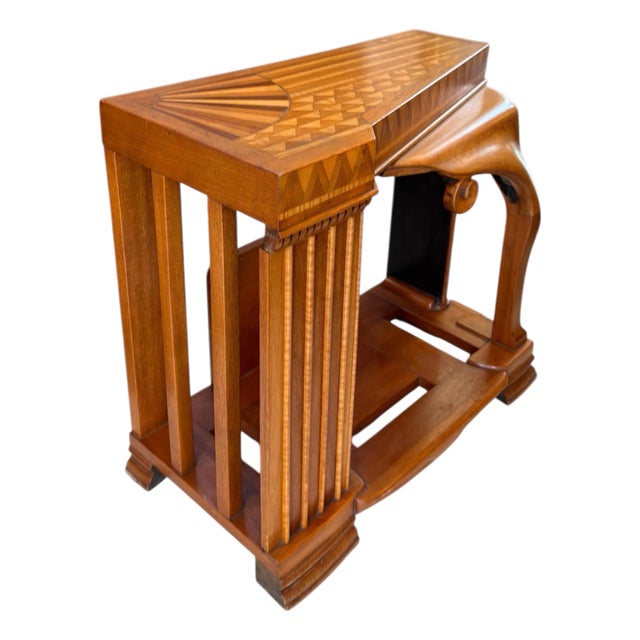 1930s Biedermeier Style Austrian Art Deco Inlaid Side Occasional Table For Sale