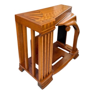 Biedermeier Style Austrian Art Deco Inlaid Side Occasional Table For Sale