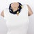 Angela Caputi Angela Caputi Black and Yellow Multi-Strand Resin Choker Necklace For Sale - Image 4 of 10