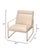 Contemporary Hemingway Accent Chair, Cream Leather For Sale - Image 3 of 9