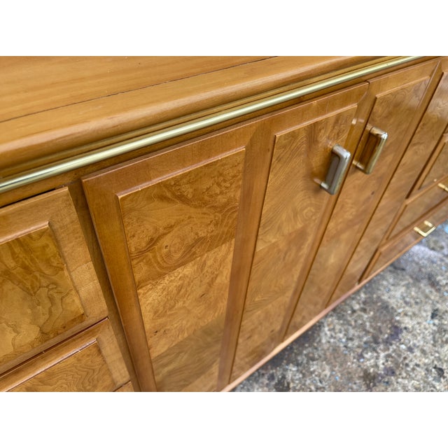 1960s American of Martinsville Burlwood Lowboy Dresser For Sale In Philadelphia - Image 6 of 8