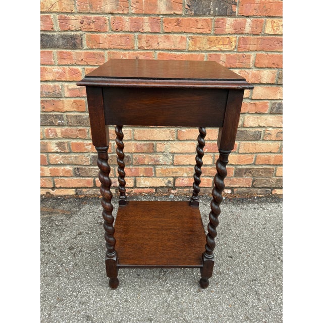 Single Drawer Barrel Twist Side Table For Sale - Image 10 of 18