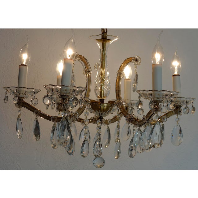 Maria Theresia Chandelier in Brass and Crystal from Palwa, 1960s For Sale - Image 11 of 14