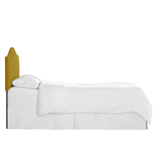 Contemporary Kenmore Headboard in Citronella Luxe Velvet, Full/Double For Sale - Image 3 of 6