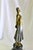 1990s Art Deco Sculpture Lady the Book Lady Bronze and Marble For Sale - Image 15 of 18