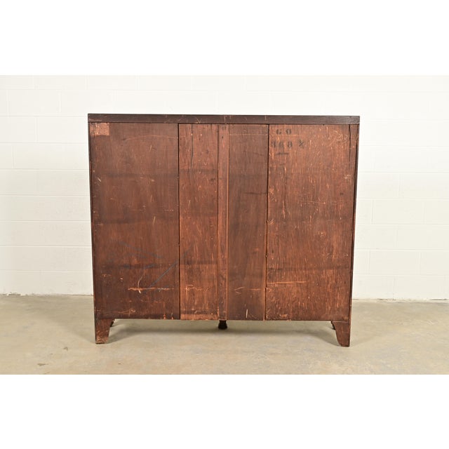 R. J. Horner Style Victorian Carved Oak Glass Front Triple Bookcase, Circa 1890s For Sale - Image 11 of 12