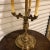 Fine High Quality brass Bouillotte 3 arm candlestick candelabra lamp. Beautiful classical swag festoon and gadrooned...