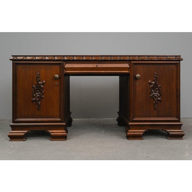 Art Nouveau Desk in Oak, Early 20th Century For Sale - Image 14 of 18