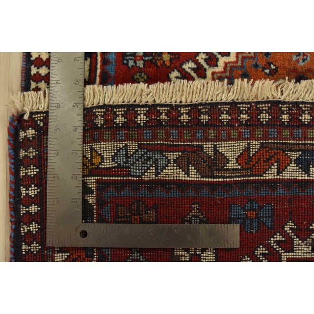 Yalameh Runner 2′ X 6’2” Red Wool Vintage Tribal Hand-Knotted Oriental Rug For Sale - Image 10 of 10