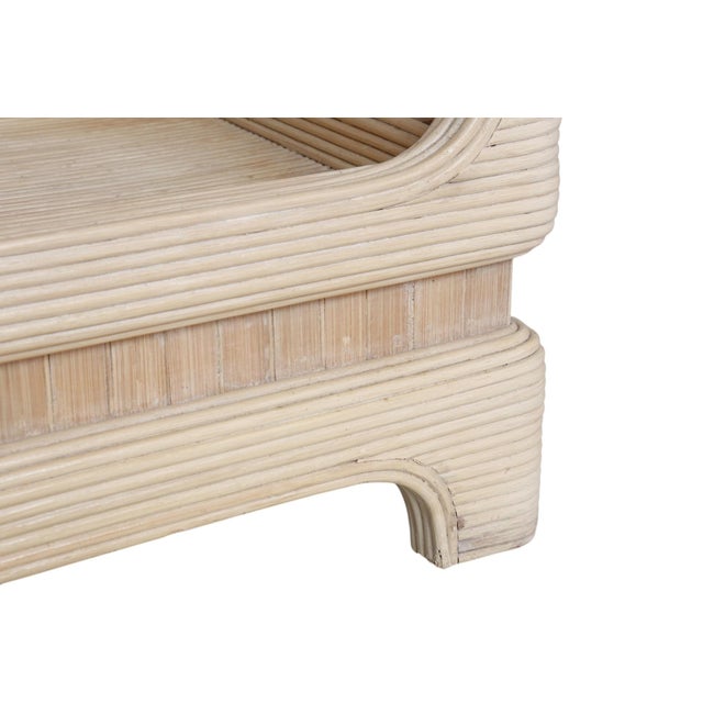 Wood Gabriella Crespi Style Pencil Wood Bamboo & Glass Etagere For Sale - Image 7 of 9