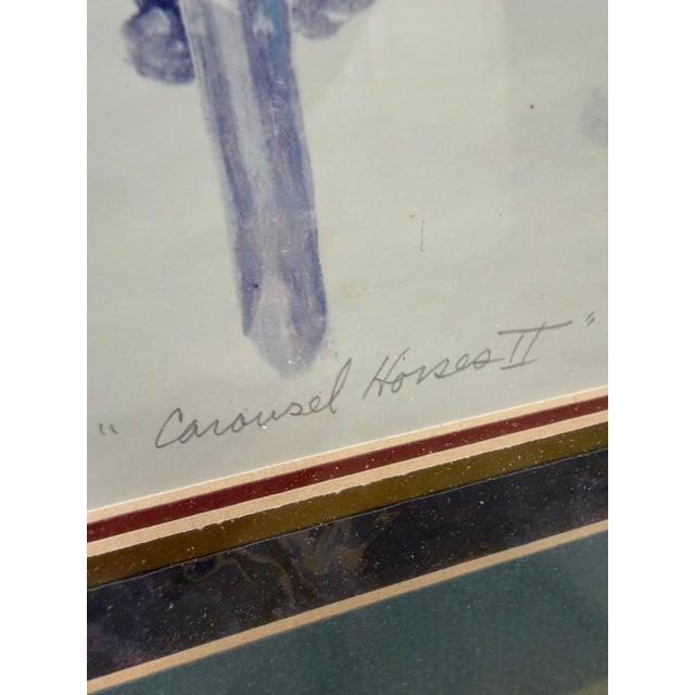 1984 Carousel Horses by Tim Boatright Artist Signed&numbered 15/500 For Sale - Image 4 of 8