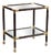 Bamboo and Brass Coffee Table with Wheels, 1950s-1960s For Sale