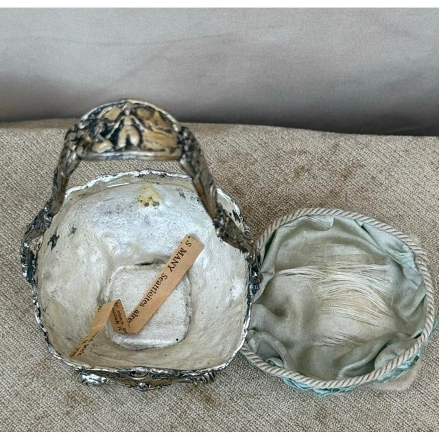 Rare Antique Weidlich Brothers Jewelry Casket With Silk Interior & Twisted Cord For Sale - Image 11 of 12