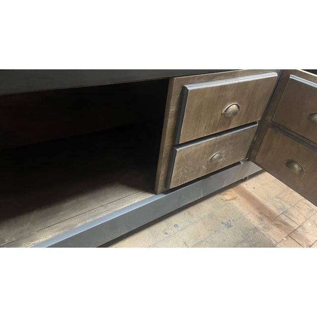 Brown Vintage Counter in Wood, 1960s For Sale - Image 8 of 17