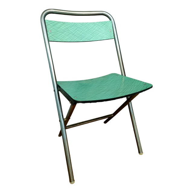 Formica Folding Chairs, 1960s, Set of 8 For Sale