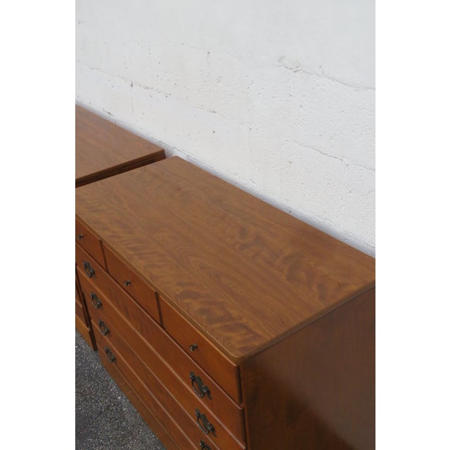 Ethan Allen Small Dressers Large Nightstands Bedside Tables a Pair 6288 For Sale - Image 11 of 18