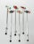 Transparent 1980s Murano Style Hand Blown Glass Candy Swizzle Sticks – Set of 6 Cocktail Stirrers For Sale - Image 8 of 9