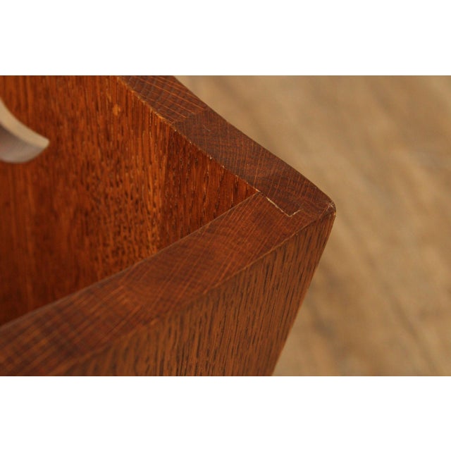 Wood Stickley Mission Collection Oak Waste Basket For Sale - Image 7 of 12