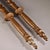 Late 20th Century Late 20th Century Pair of Gilt Bronze Mace Weapons (Jian) With Relief Decoration For Sale - Image 5 of 9