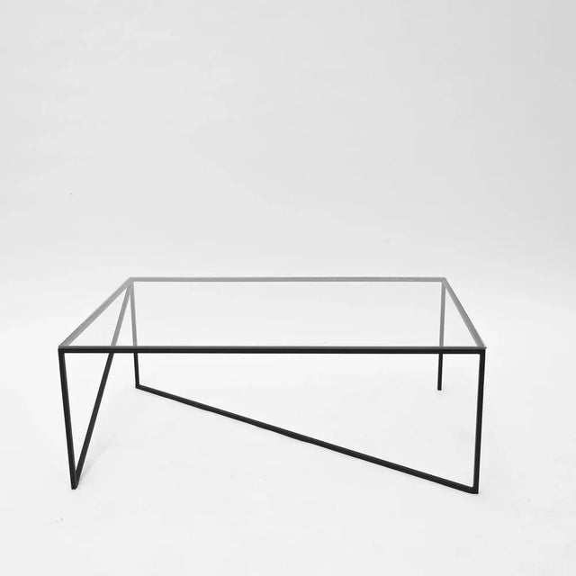 Object 038 coffee table by ng design dimensions: d90 x w54 x h34 cm materials: powder coated steel,tempered glass. A...