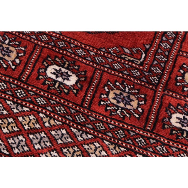 Textile Rustic Bokhara Rust/Beige Hand Knotted Wool Rug Runner For Sale - Image 7 of 9