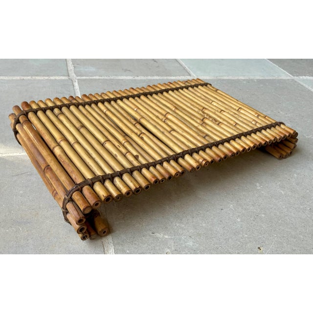 Mid 20th-Century Bamboo Curved Scrolled Arm Plant Stand / Riser For Sale In Austin - Image 6 of 18