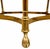 Labarge Labarge Side Table Brass Glass Hoof Footed Hexagonal For Sale - Image 4 of 6