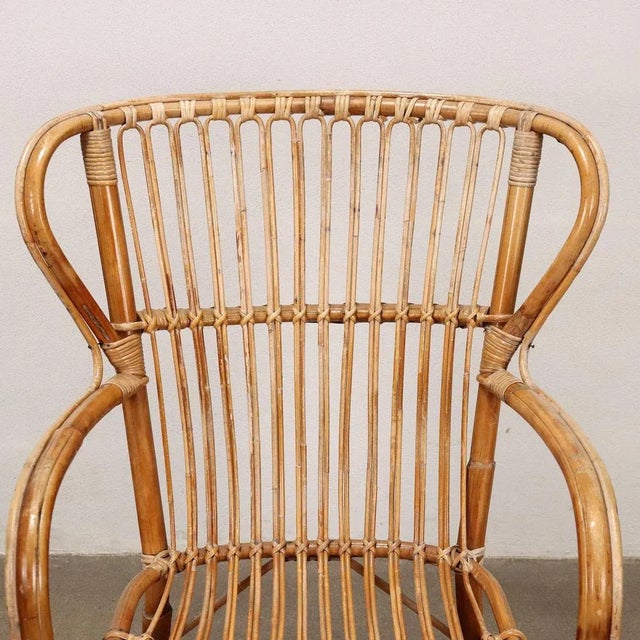 Bamboo Armchair, 1980s For Sale - Image 4 of 10
