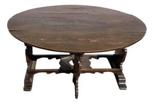 Slatted Walnut Table, 1600s