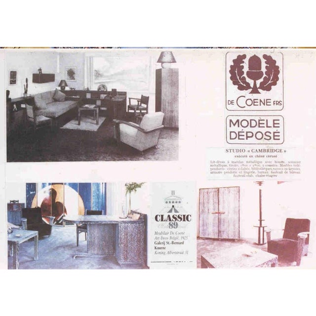 Wood Art Deco Limed Oak Club Chair from De Coene, Belgium, 1930s For Sale - Image 7 of 18