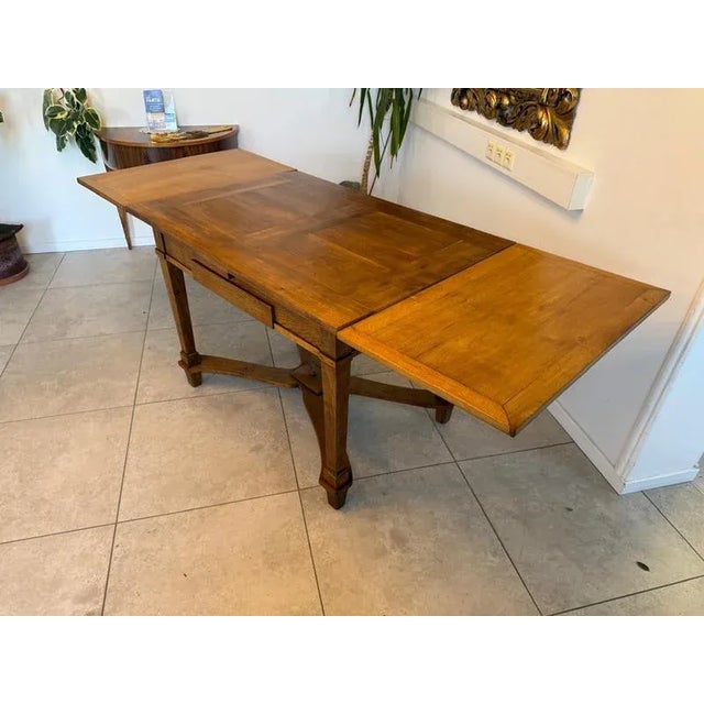 Wood Antique Biedermeier Extendable Table, 1830 For Sale - Image 7 of 15