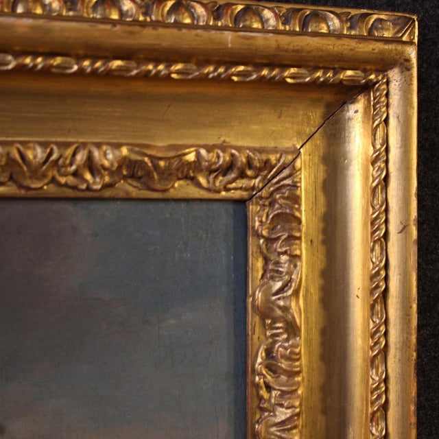 An important 17th-century italian painting. This artwork oil on canvas depicts a large still life with fruit, of...