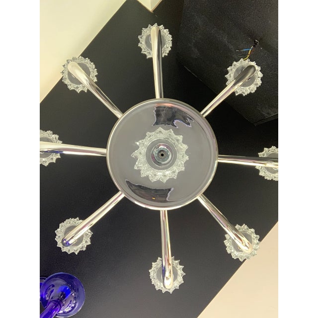 Chandelier Murano Glass With "Rostrato" Cup Very Impressive Chandelier All body is in mirror glass and bobeche are in...