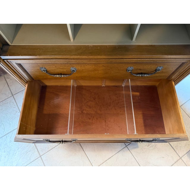 Wood Vintage Henredon Fine Furniture Ralph Lauren Country Manor Style Armoire Wardrobe 1960s For Sale - Image 7 of 12