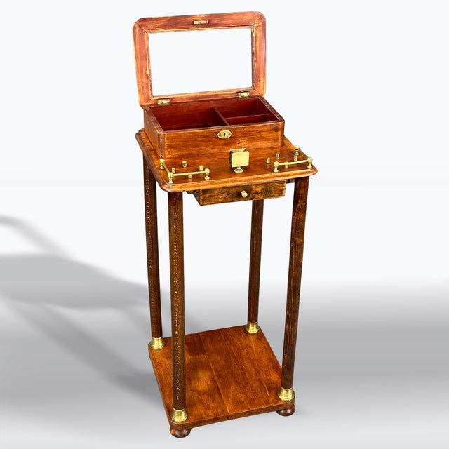 Brown Cigar Table, 1920s For Sale - Image 4 of 8