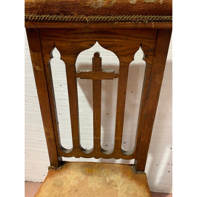 19th Century Oak Prie-Dieu Chair For Sale - Image 4 of 10