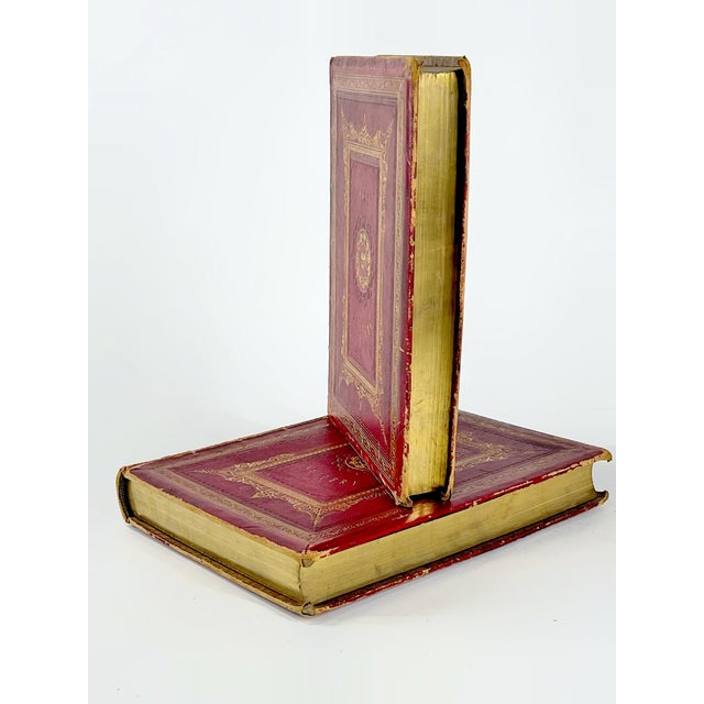 Animal Skin Rare Two Oversized Volume Set, the Doré Gallery: 250 Beautiful Engravings, Vol. I & II Gustave Doré c.1870 For Sale - Image 7 of 12